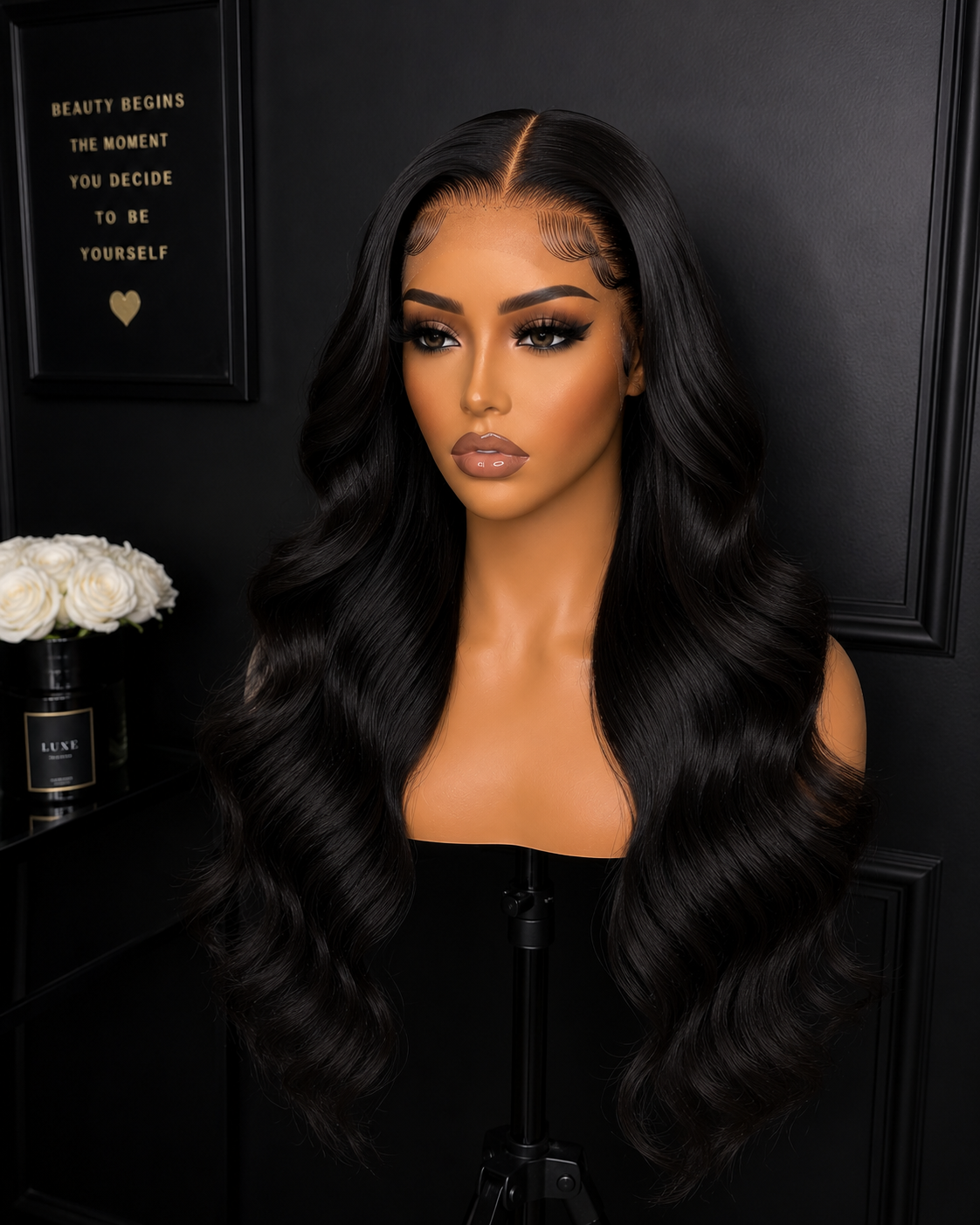 Custom HD Lace closure Wig Pre Plucked 100% Virgin Wig